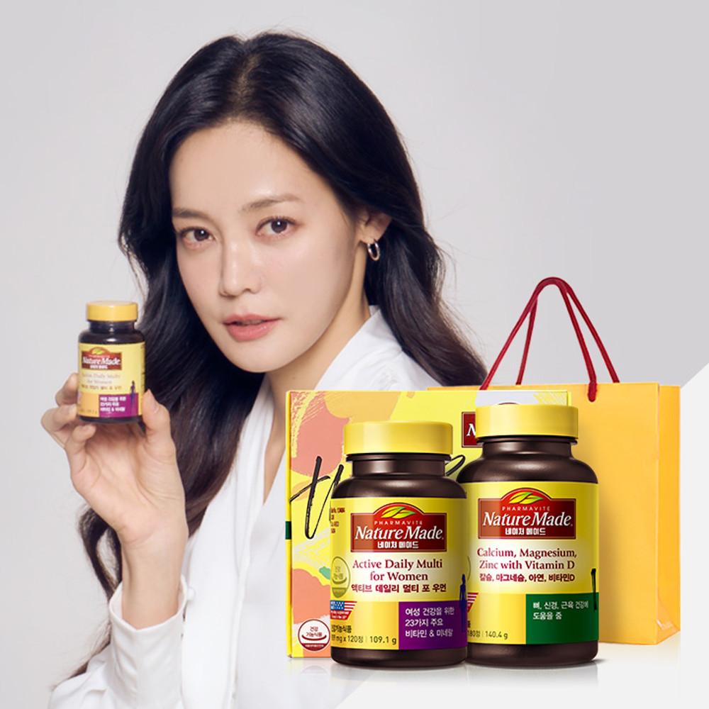 [네이처메이드] 여성 건강 SET (멀티 포 우먼 120정/2개월분 + 칼슘 마그네슘 아연 비타민D 180정/2개월분)
