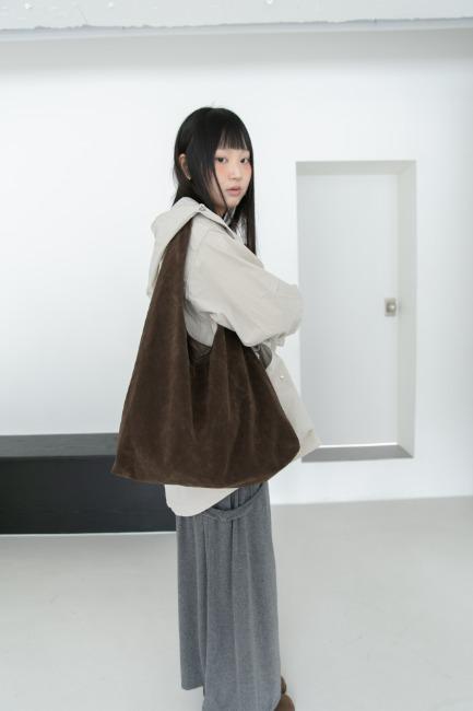 fake suede shoulder bag(2colors)