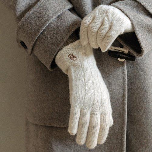 Snow wool cable glove