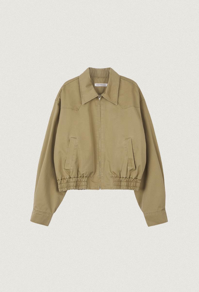 Western bomber jacket_Beige(O25-OT05)