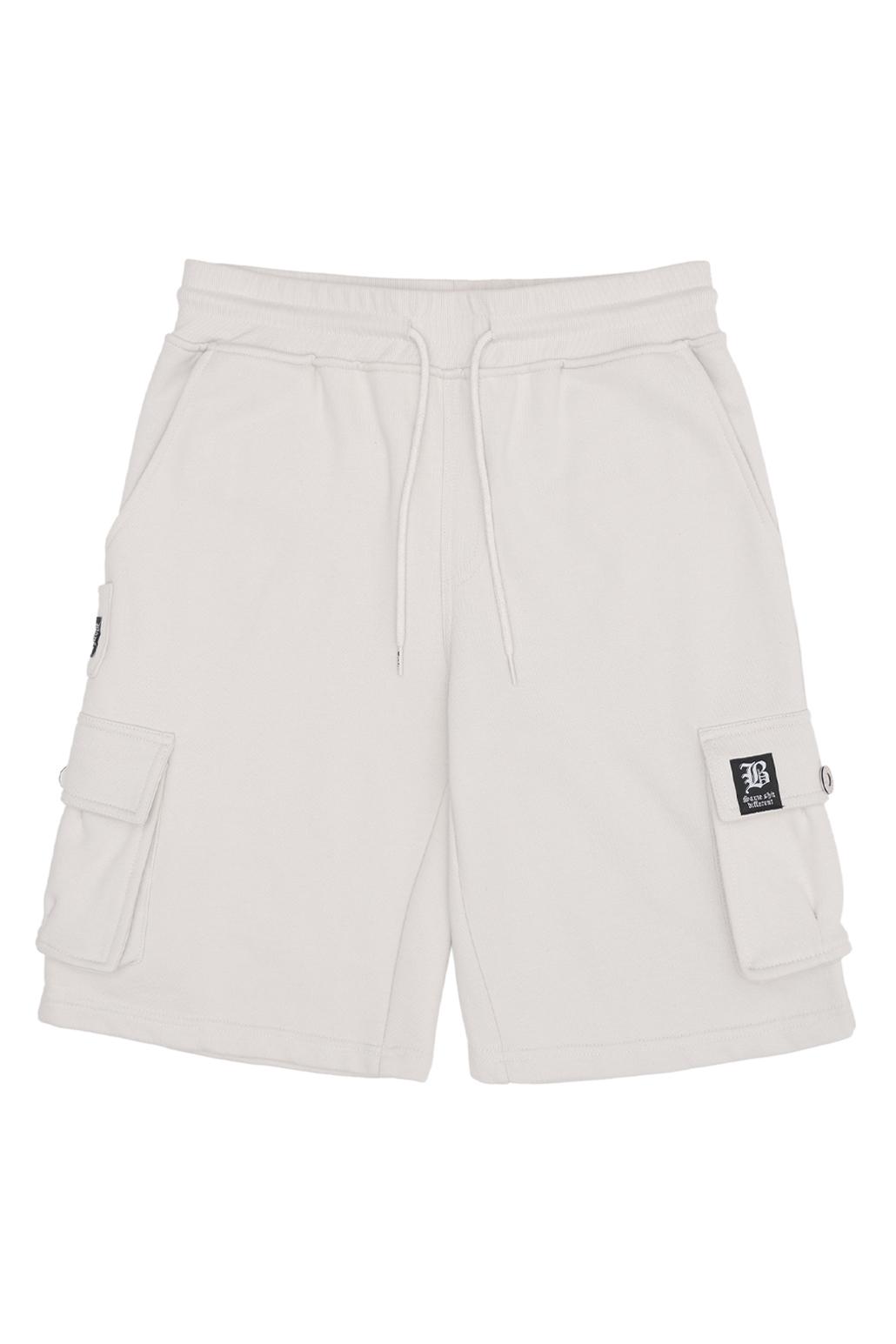 SWEAT CARGO HALF PANTS LIGHT GRAY