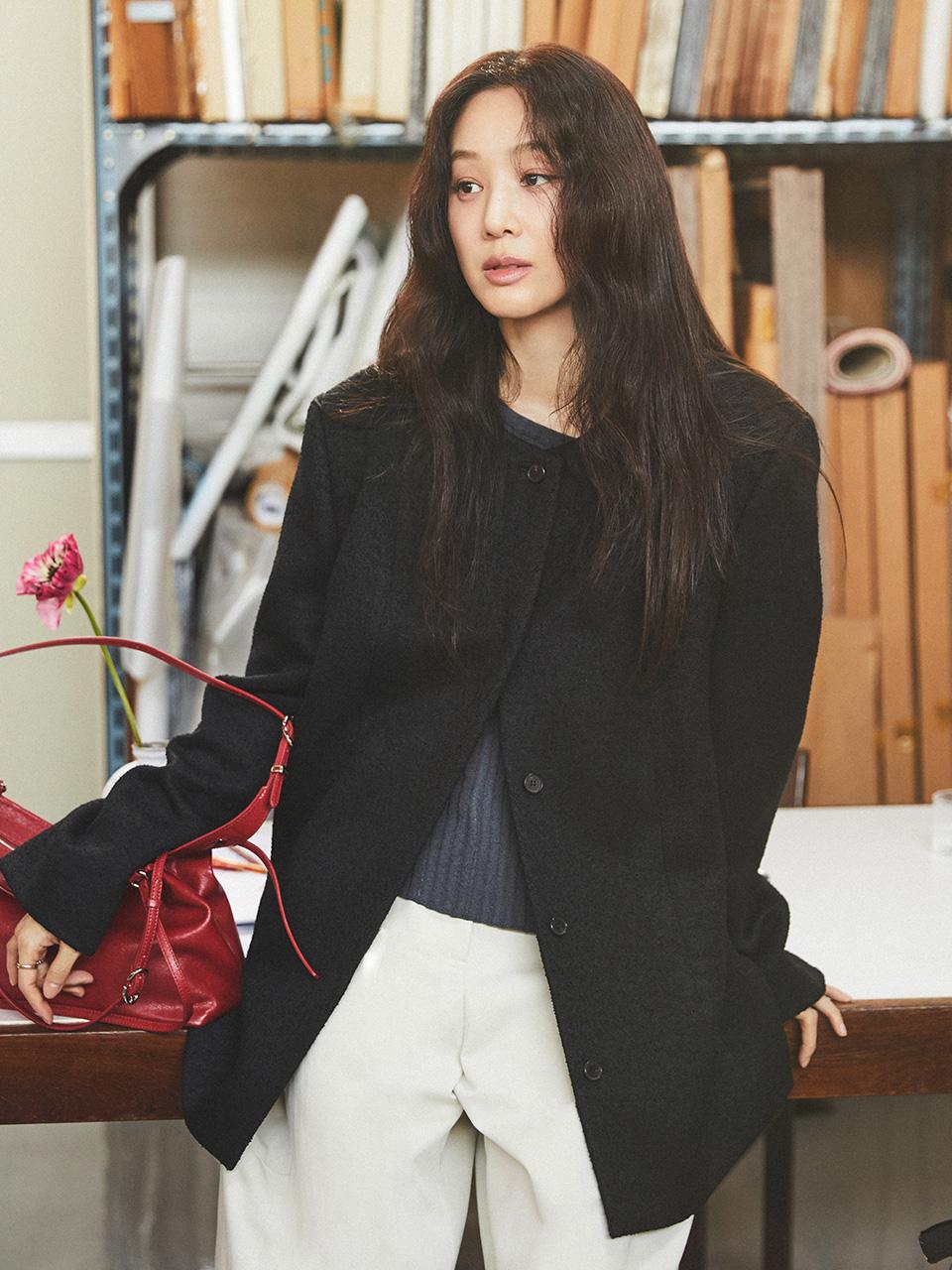 [4/24 예약배송]Minimal Boucle Texture Jacket SW6SJ624-10