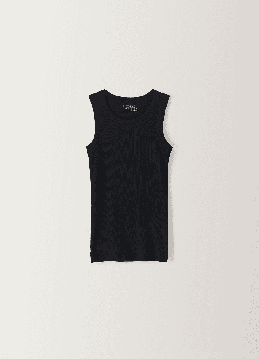 Élodie cotton tank top (Black)