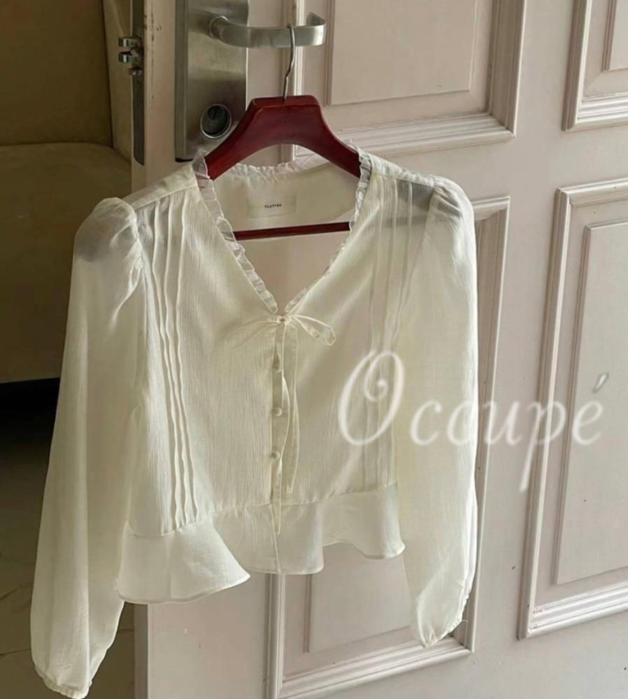 [당일발송]플러터 시나몬 블라우스 (2col) flutter 핀턱블라우스