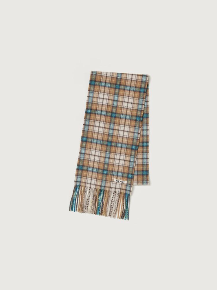 오라리 AURALEE 23FW CASHMERE CHECK STOLE 캐시미어 체크 스툴