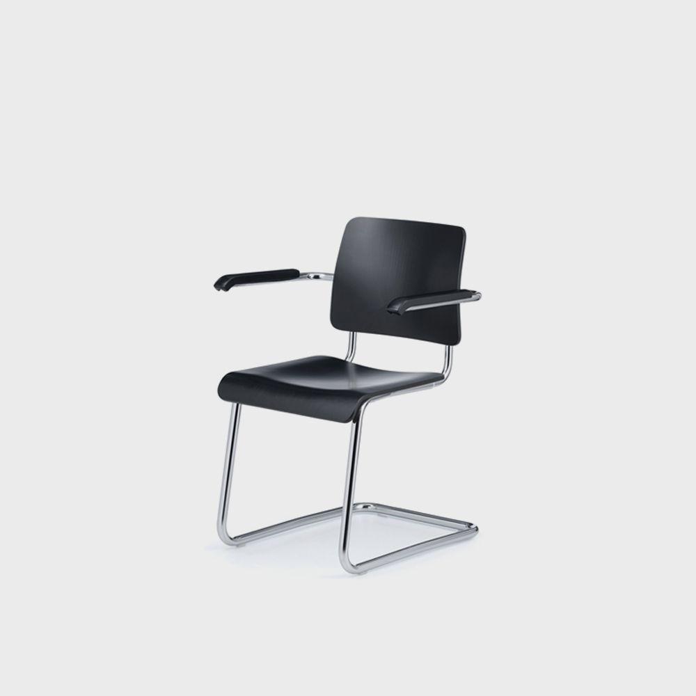[L&C stendal] Weimar 5112 Chair 블랙/크롬 프레임