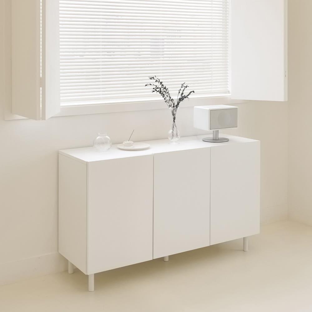 킨포 높은거실장 화이트 무광 1200 티비장 TV다이 티비다이