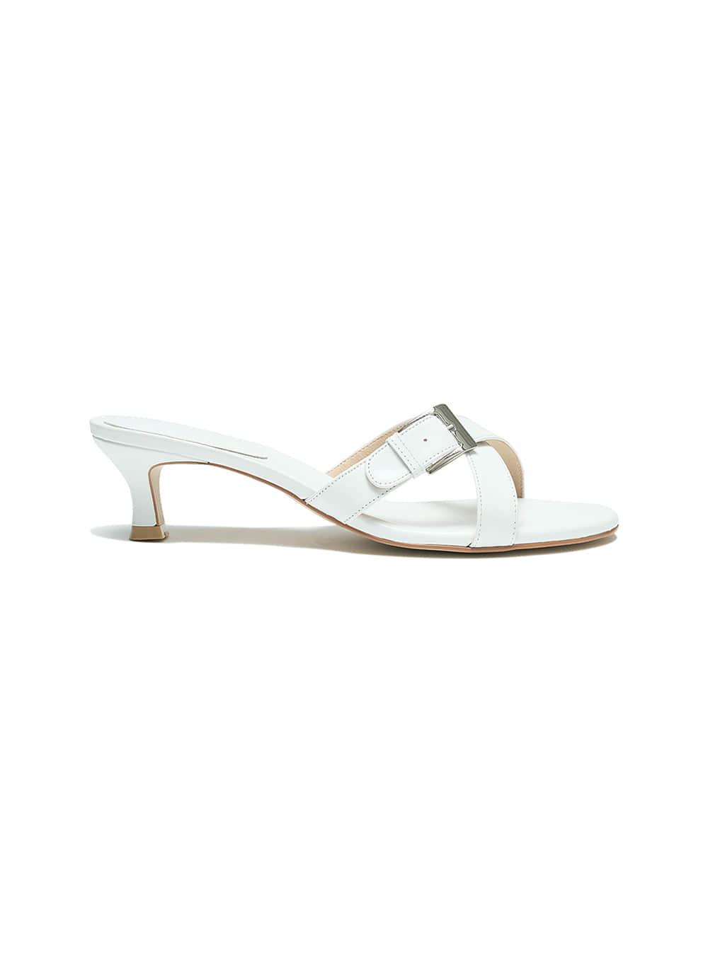 [WOMEN] CUT-OUT STRAPPY MULES_WHITE