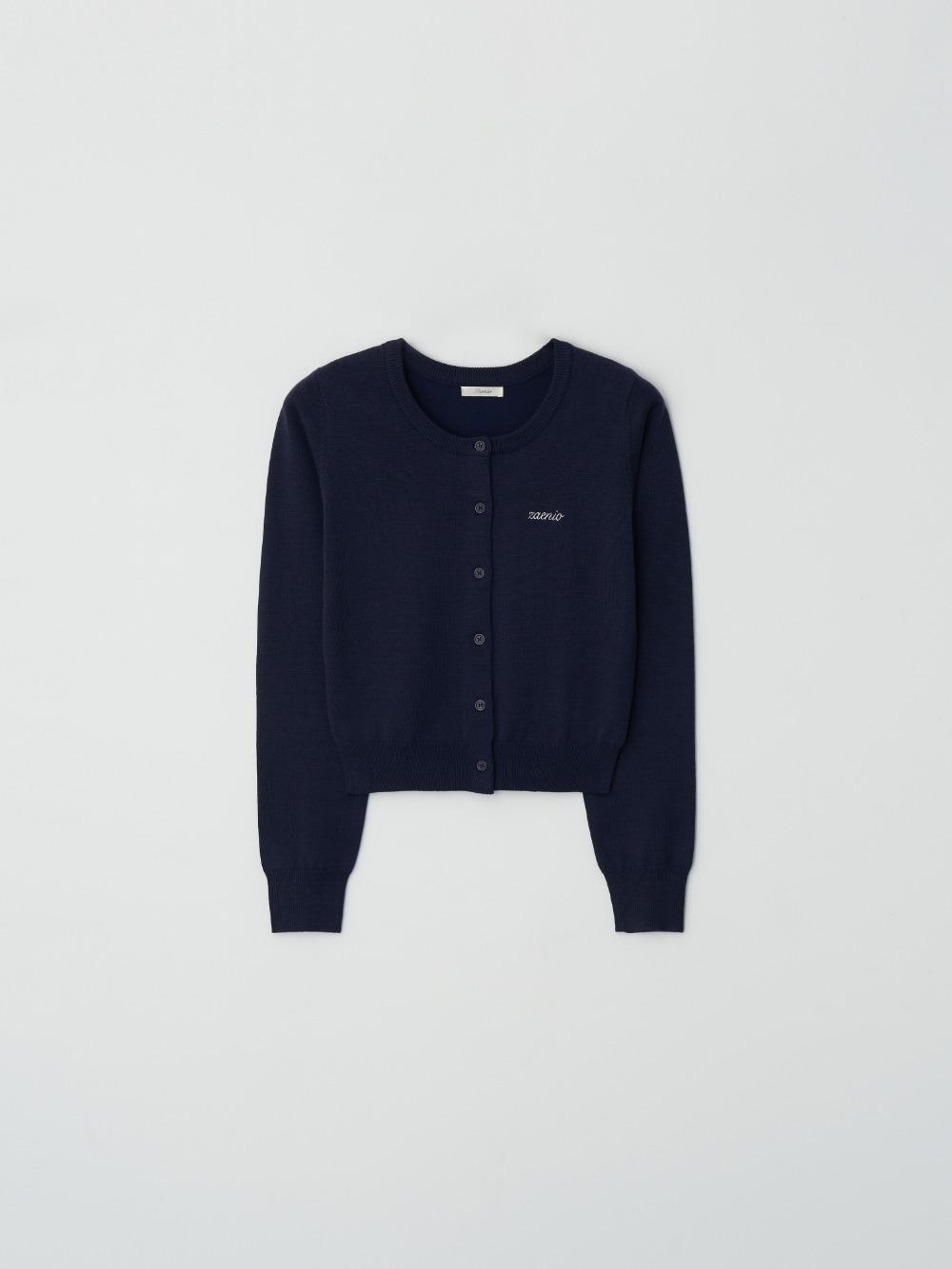 셀린 베이직 가디건_네이비