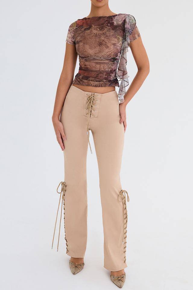HEMP LACE UP TROUSERS