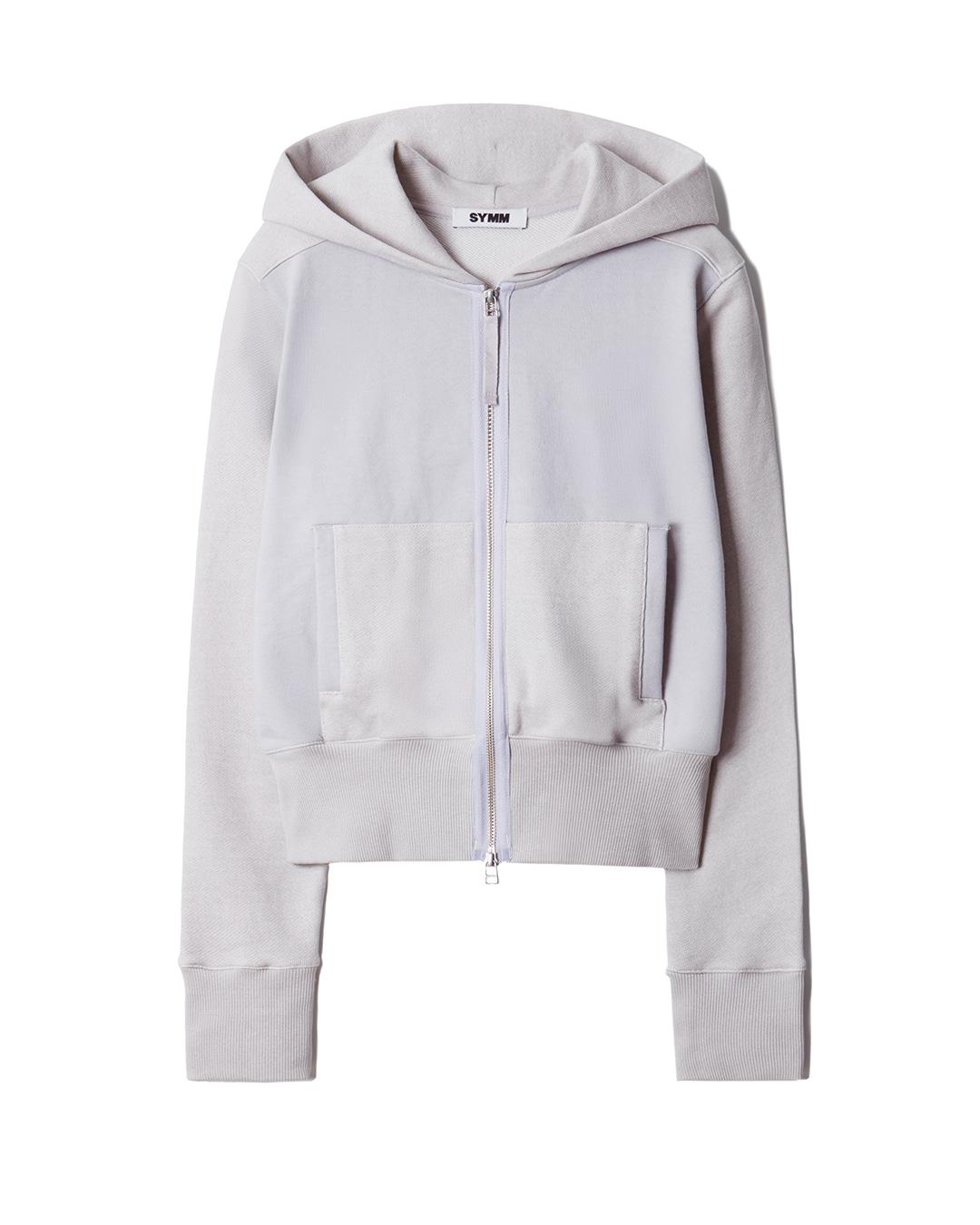 W Paneled Zip Hoodie (Light Grey)