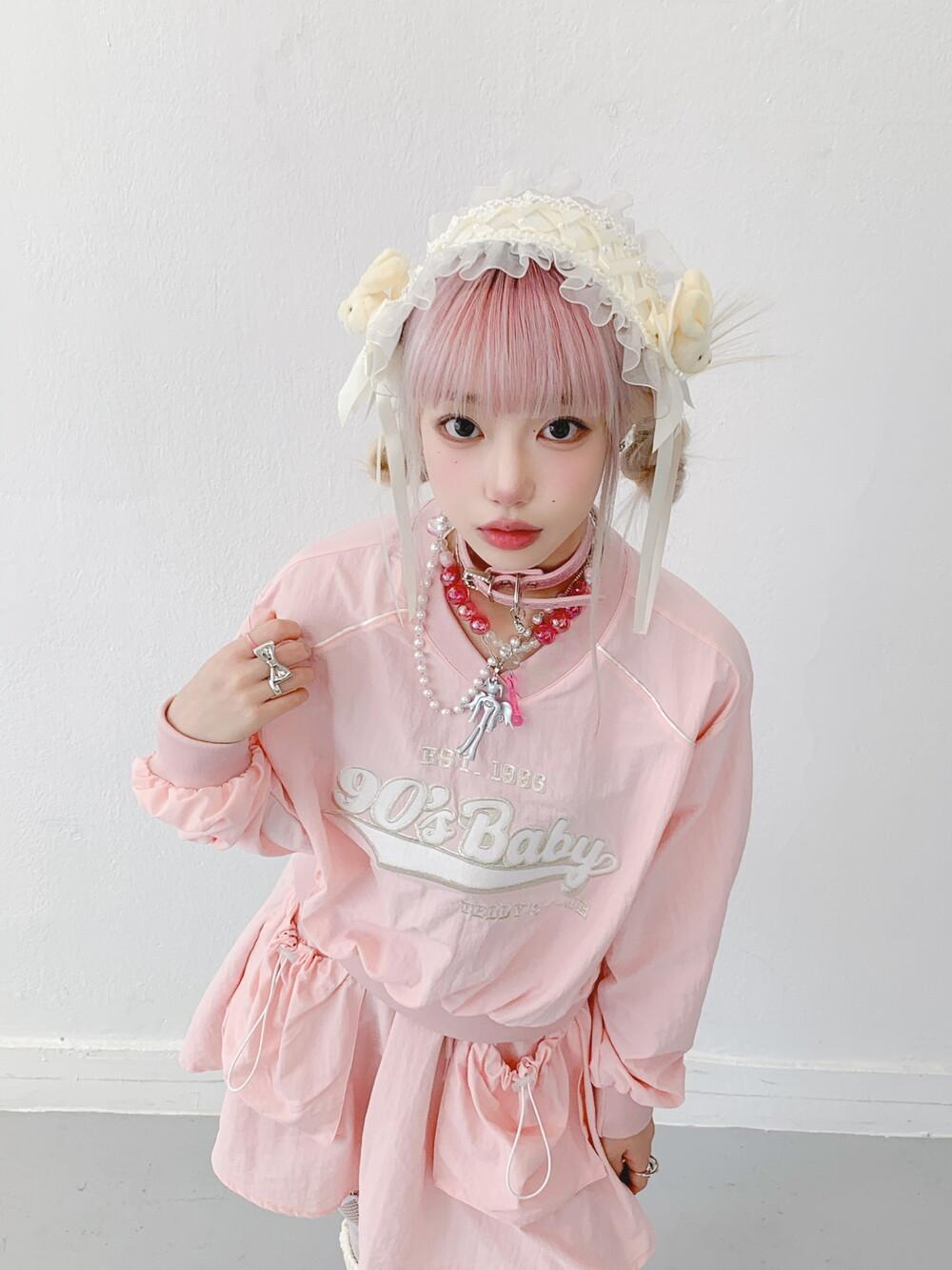 90's Baby Nylon TOP (Pink)