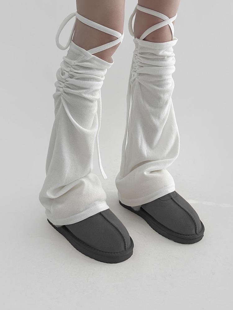 닐리 셔링 스트랩 레그워머 (2color)