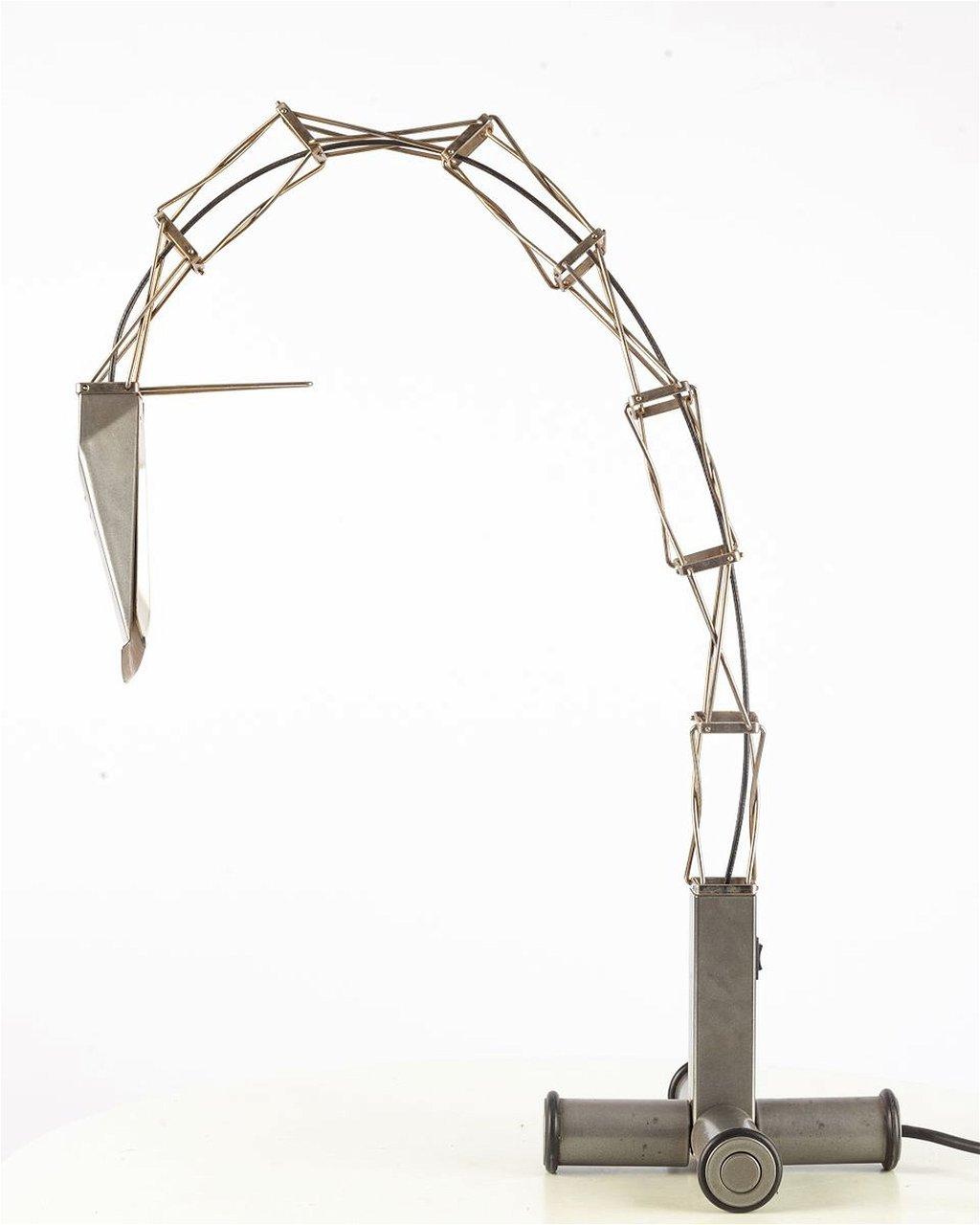 Desk lamp with articulated Metal arms by Jacob Kaufmann, 1980s