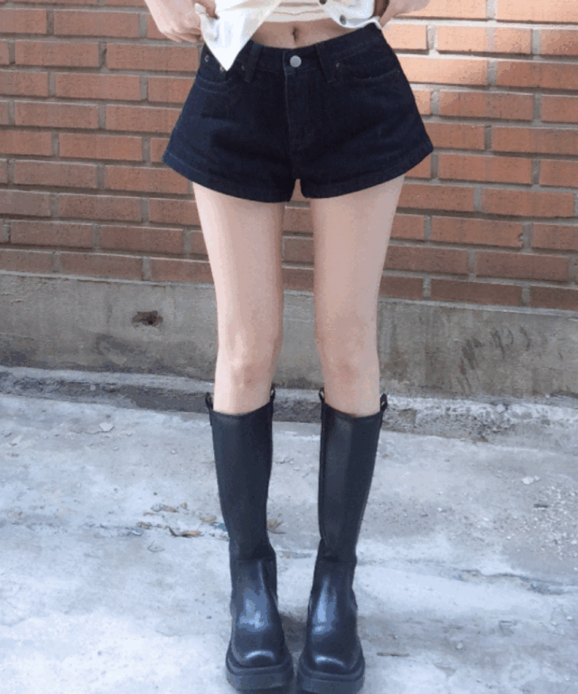 [S~XL/-3kg 말라 핏] 하루 헌트 마이크로 생지 숏팬츠 2color