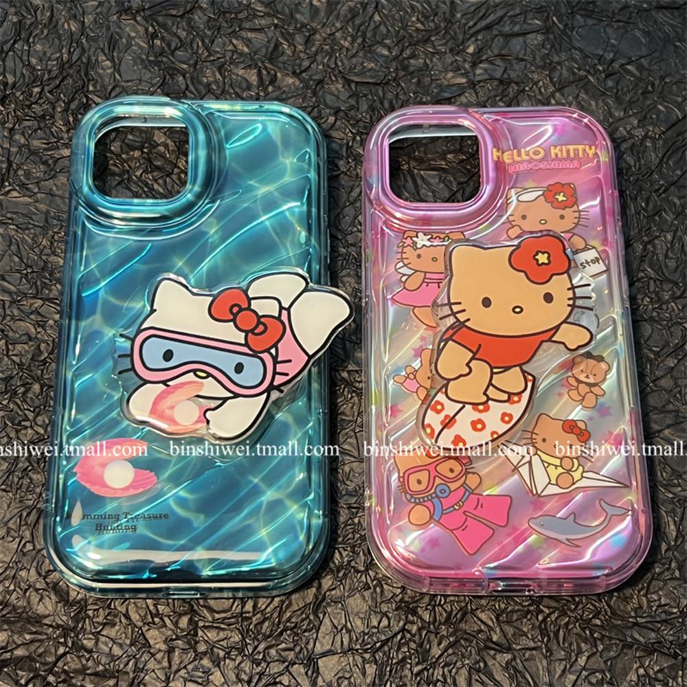 헬로키티 폰케이스 그립톡 세트 한정판 여름 아이폰 14 13 12 프로 맥스