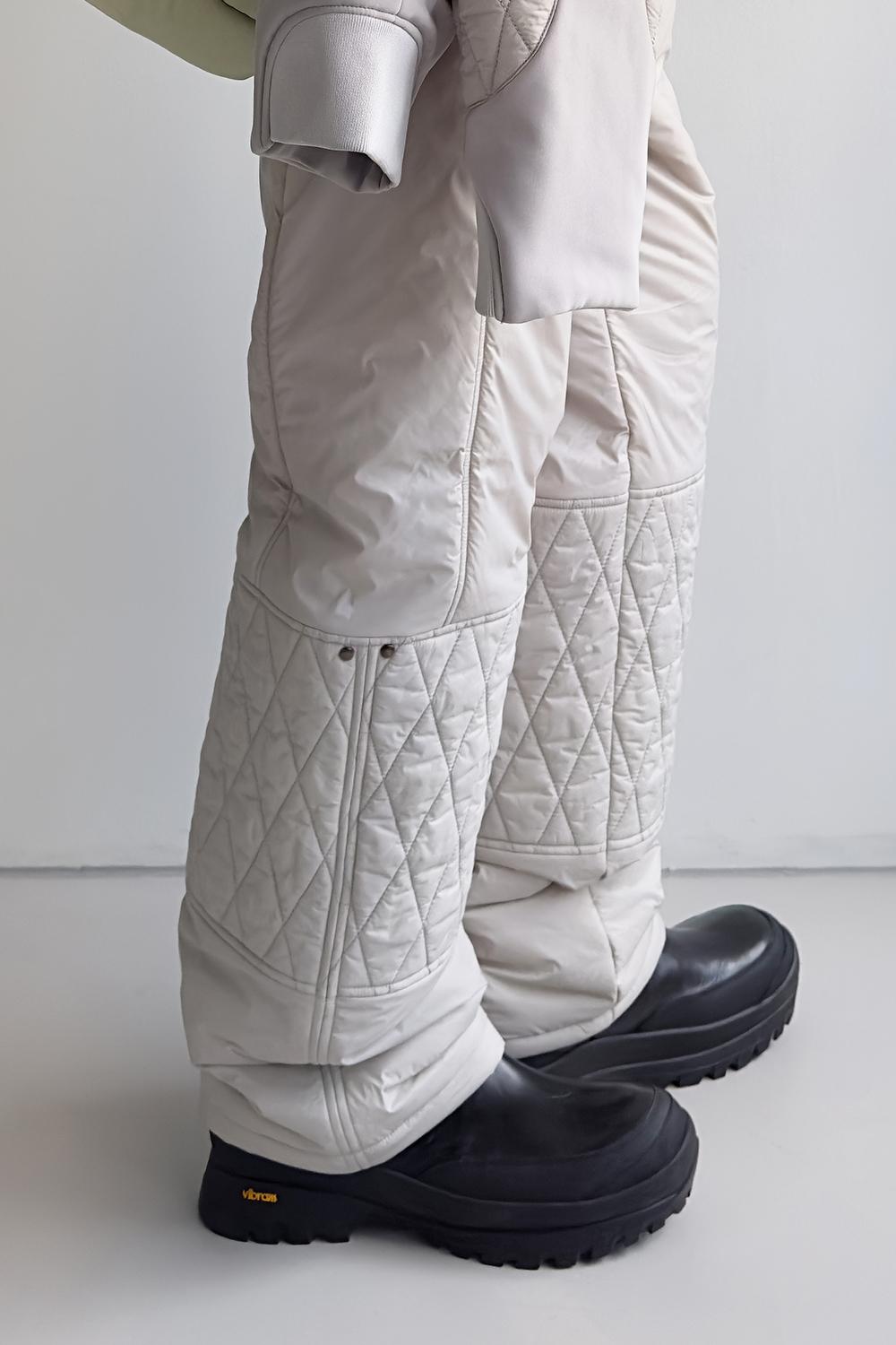 QUILTED PANTS_SILVER