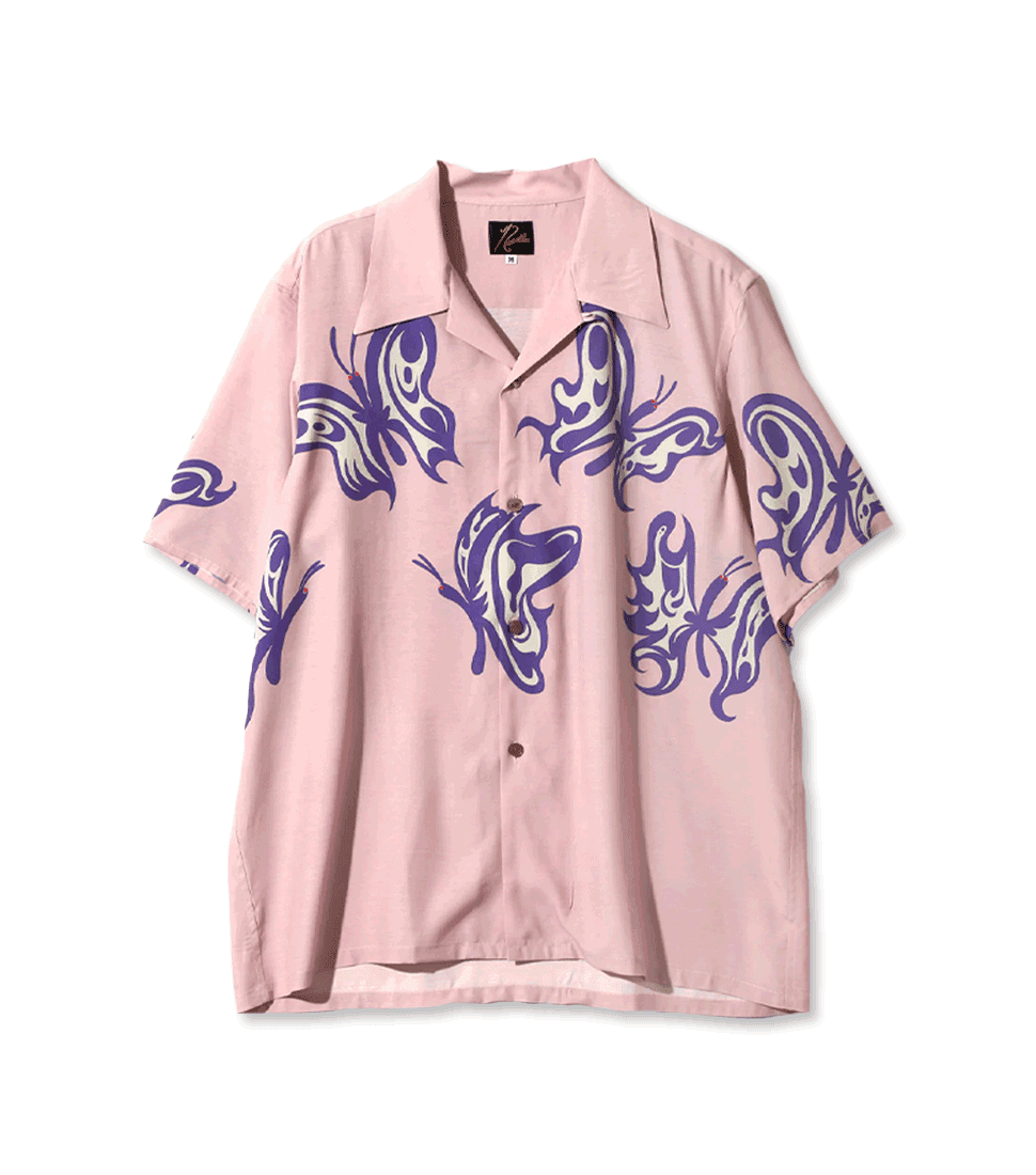 [NEEDLES]NEEDLES x KAE TANAKAS/S ONE-UP SHIRT  - KT POPILLON 'OLD ROSE’