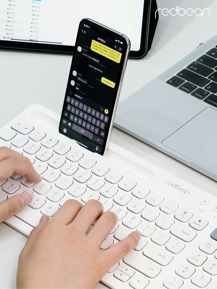 레드빈 저소음 아이패드 블루투스 무선 키보드 트리플 멀티페어링 A19K