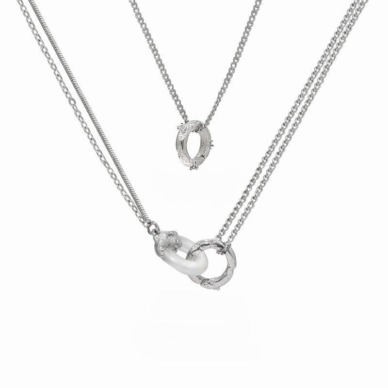 Black and White Agate Necklace