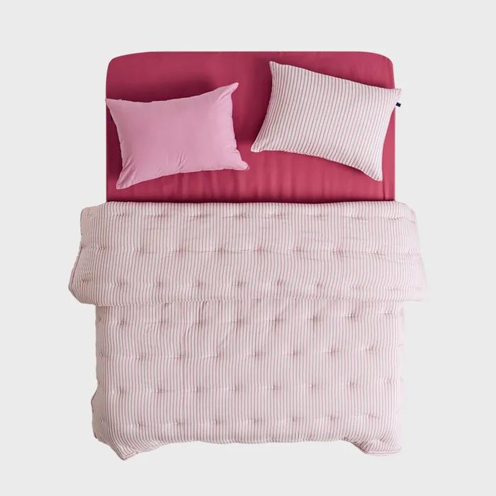 [29CM 단독]PK100 핑크 비즈 스트라이프 스트라이프 모달 차렵이불 2SIZES