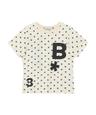 B logo 슬림핏 티셔츠 [도트 화이트]