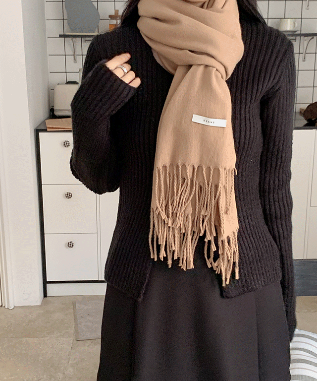 딘스 (당일발송)캐시 울 소프트터치 남여공용 커플 빅사이즈 베이직&체크 머플러 목도리(8color)