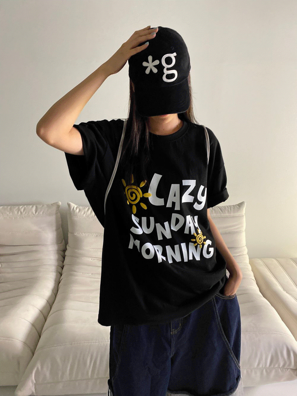 [문의폭주]선데이오버핏반팔티(2C)