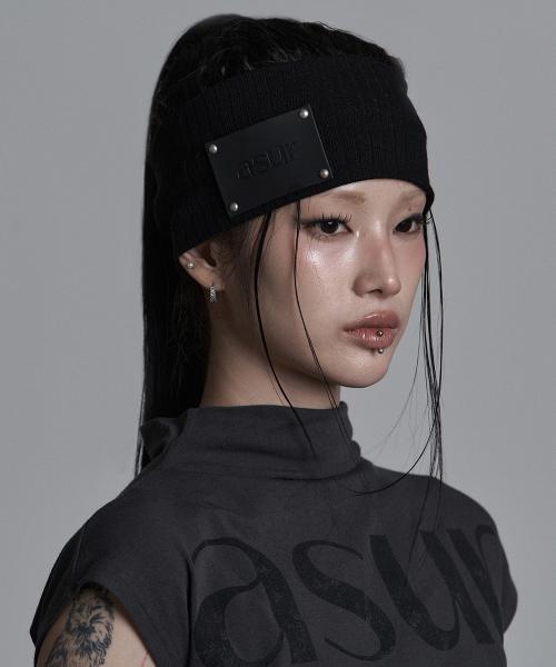 AU 트위스트 헤어밴드 블랙