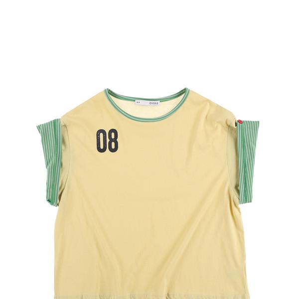 [2차 6월 11일 출고] BUTTON DOUBLE SLEEVE T (YELLOW)