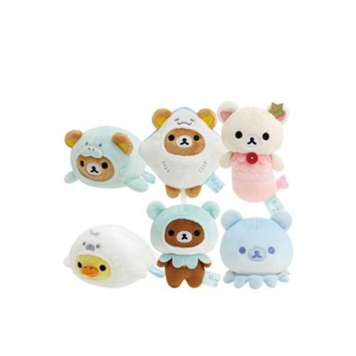 일본 리락쿠마 해양동물 테노리 인형 6종 택1