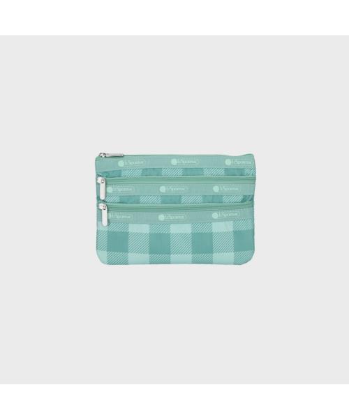 그린 필드 깅엄 쓰리집 코스메틱 파우치 [7158.HF53]