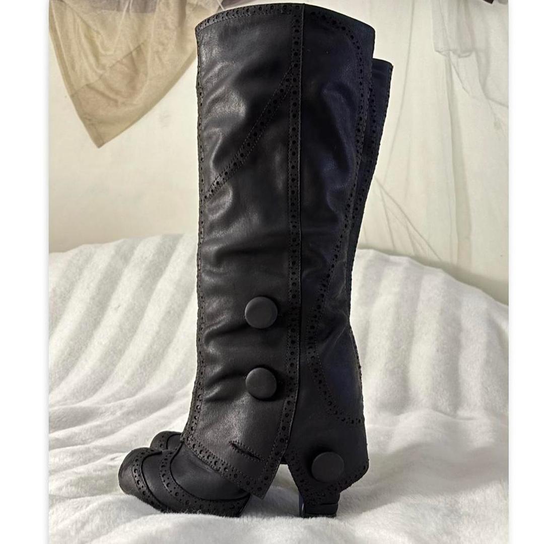 Irregular Choice Black Button High Spit Spot...