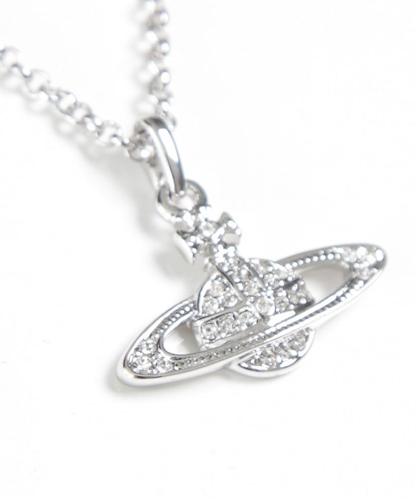 비비안웨스트우드 목걸이 미니 바스 릴리프 실버