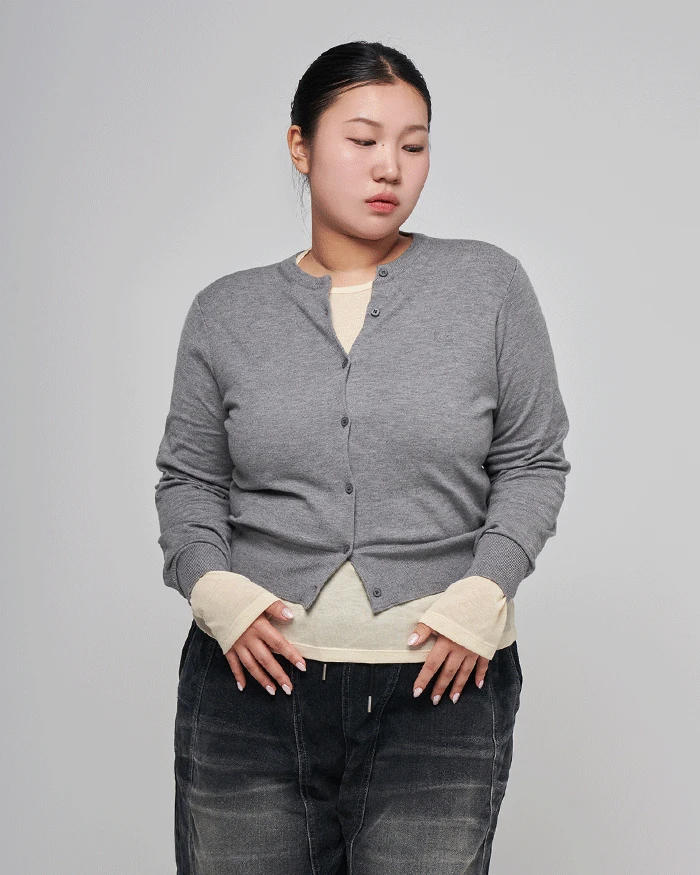 엔리 라운드 베이직 가디건