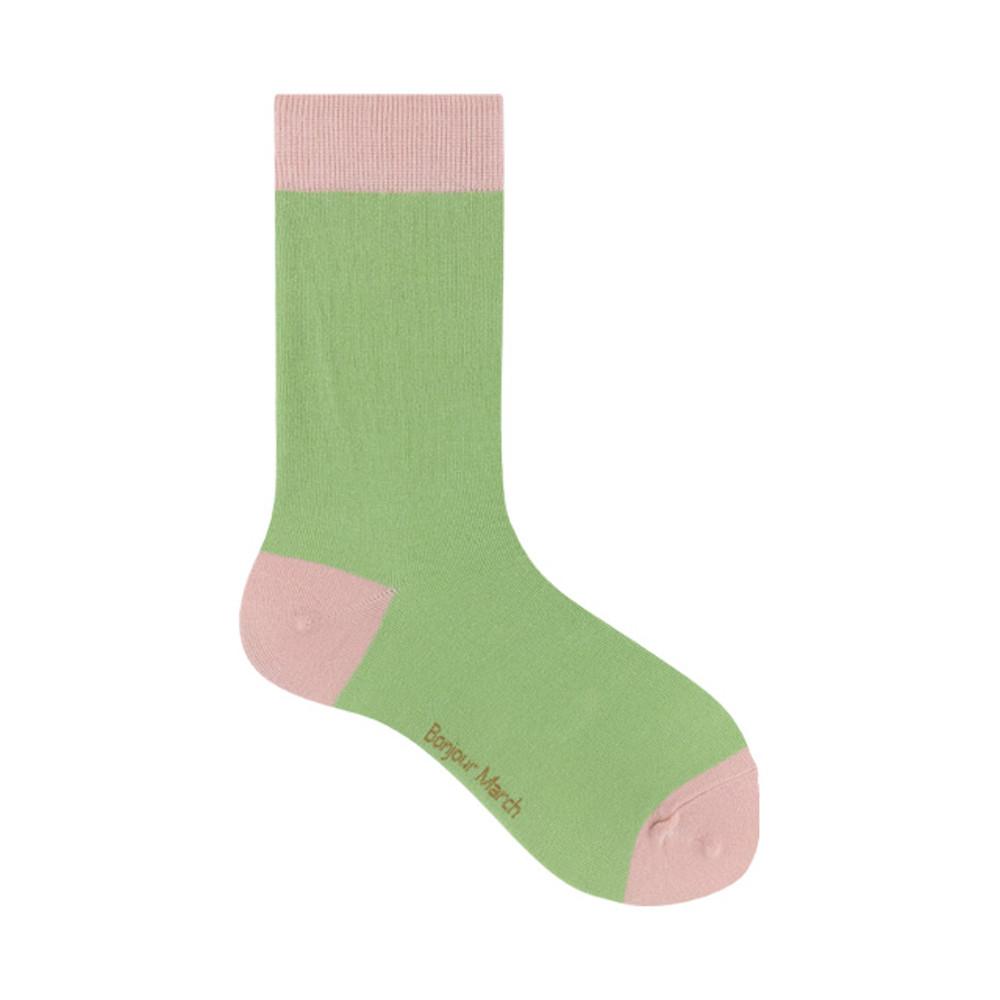 봉주르마치 패션양말 디자인양말  Pair socks_green pink
