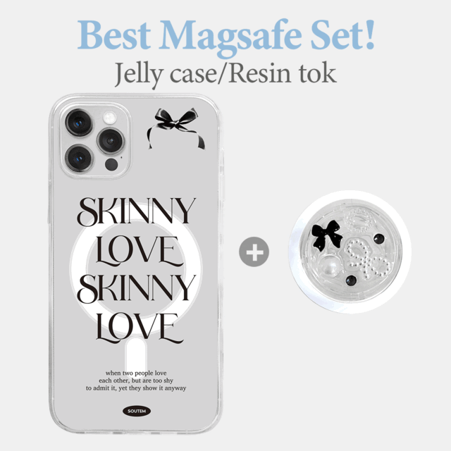 [Magsafe] 스키니리본 폰케이스/레진톡