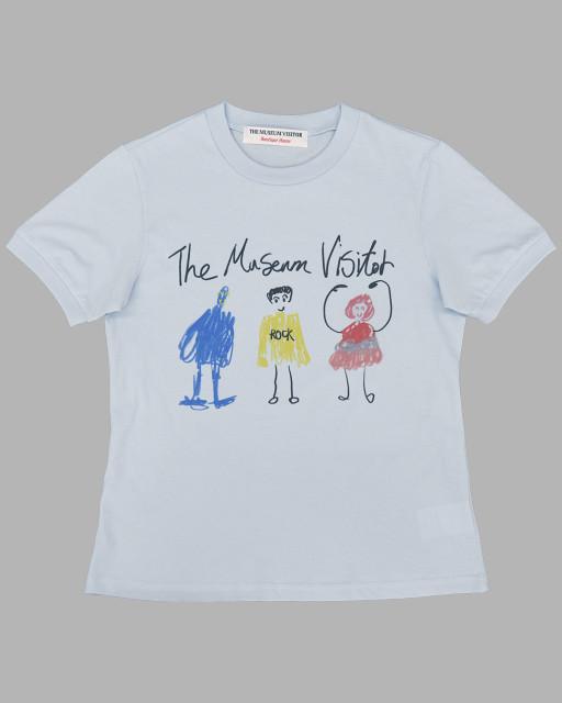 더뮤지엄비지터 반팔티 THEMUSEUMVISITOR CHILDREN PRINTED T-SHIRTS (Sky Blue)