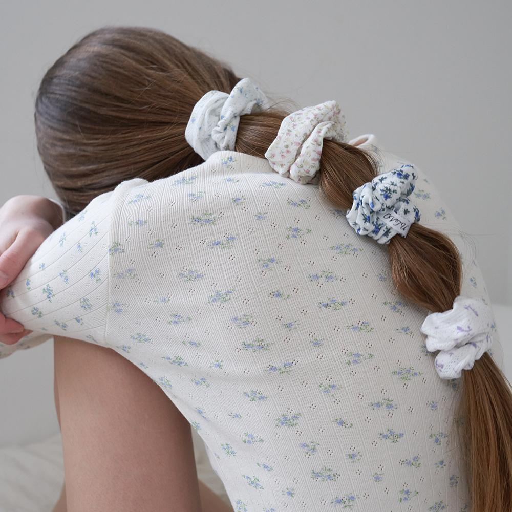 Blooming Cotton Scrunchie Set_2 colors