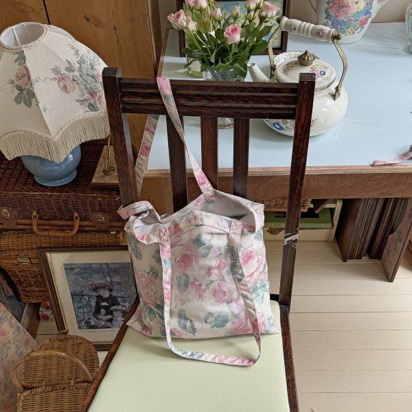 ivory pink jacquard eco bag