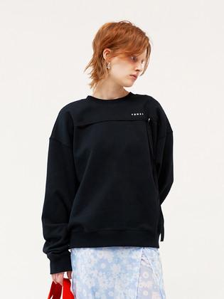 Wave Print Sweatshirt (Black)