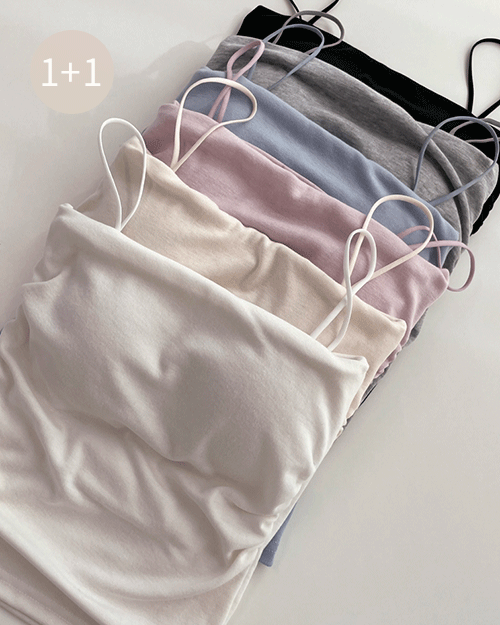 [1+1/두장가격] 캡내장 패드탑 튜브탑 나시 슬리브리스 롱 숏 기장 세분화