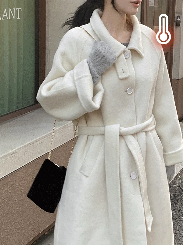 [겨울신상][울70]모튼 울 핸드메이드 하이넥 울 발마칸 롱 코트 (3color)