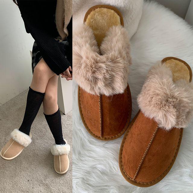 인더슈 인기신상 버머 털 슬리퍼 (3cm)포근한 겨울슈즈 슬리퍼 털플랫 털 단화 퍼운동화 퍼부츠숏어그부츠