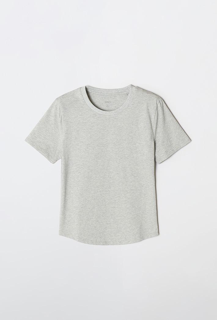 [코튼스판] 세미 크롭 슬림 반팔티_SPRWG25G01