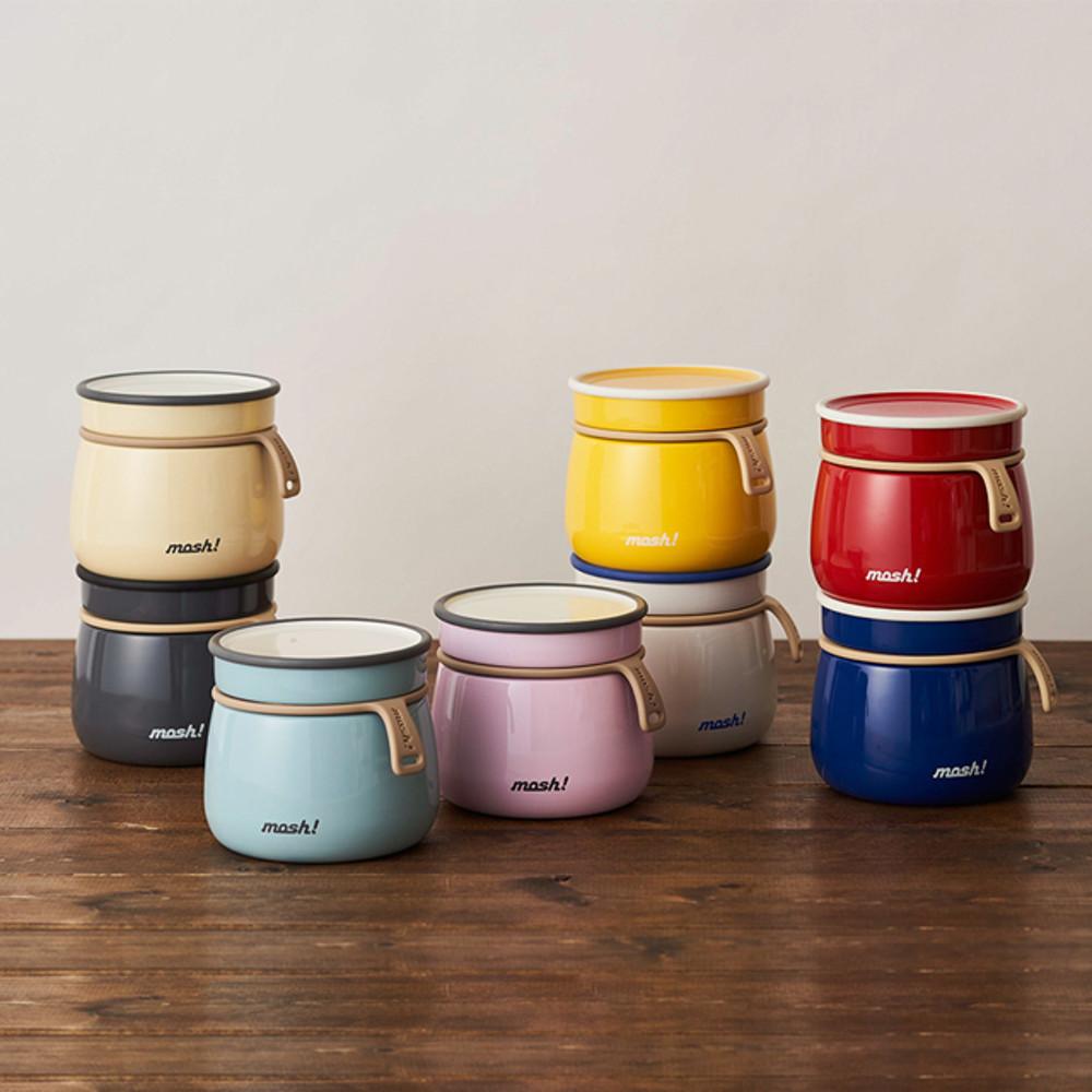 모슈 스텐 보온도시락 스텐도시락통 보온밥통 라떼 죽통 350ml