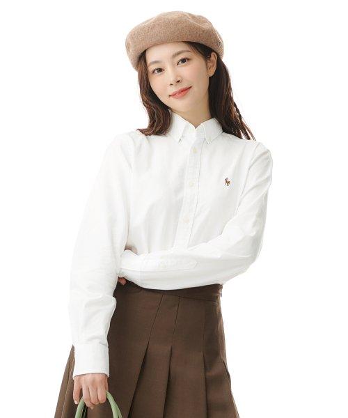 W 클래식핏 옥스포드 셔츠 - 화이트