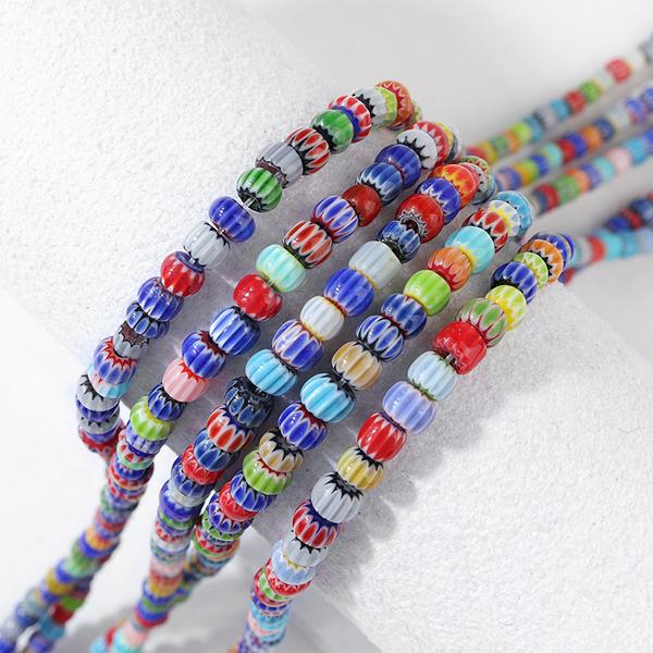 [4922-13]베네치아 캔디 약 4x5mm 멀티 ,반줄(약50개)