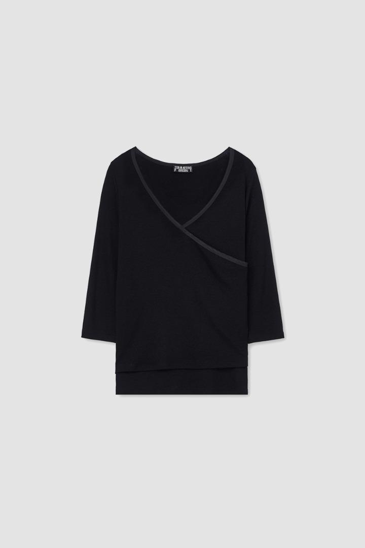V Wrap Half Sleeve / Black