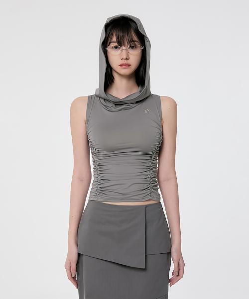 플레어업(FLAREUP)  Hooded High Neck Sleeveless (FL-125_Gray) - 사이즈 & 후기 | 무신사